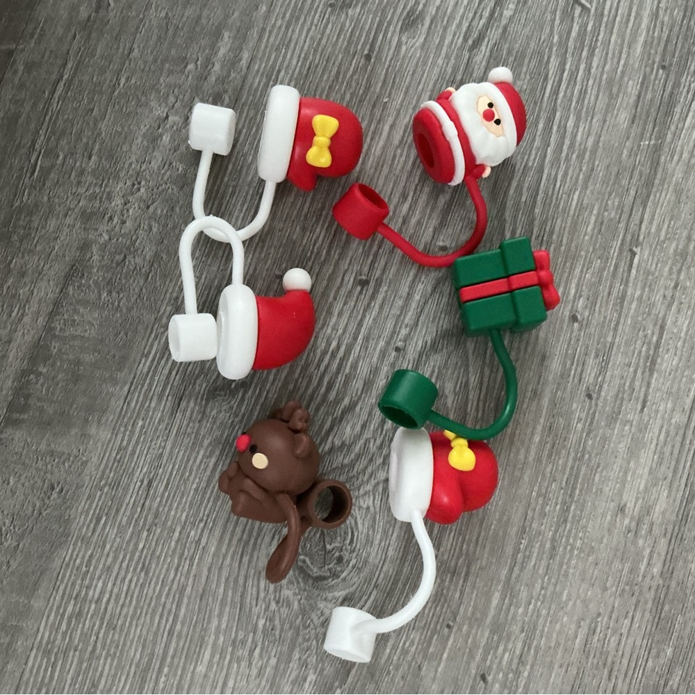 Stanley Cups 6PCS Christmas Straw Cover Cap Set